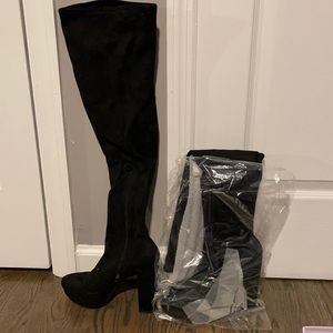 Madden Girl Black Thigh High Boots